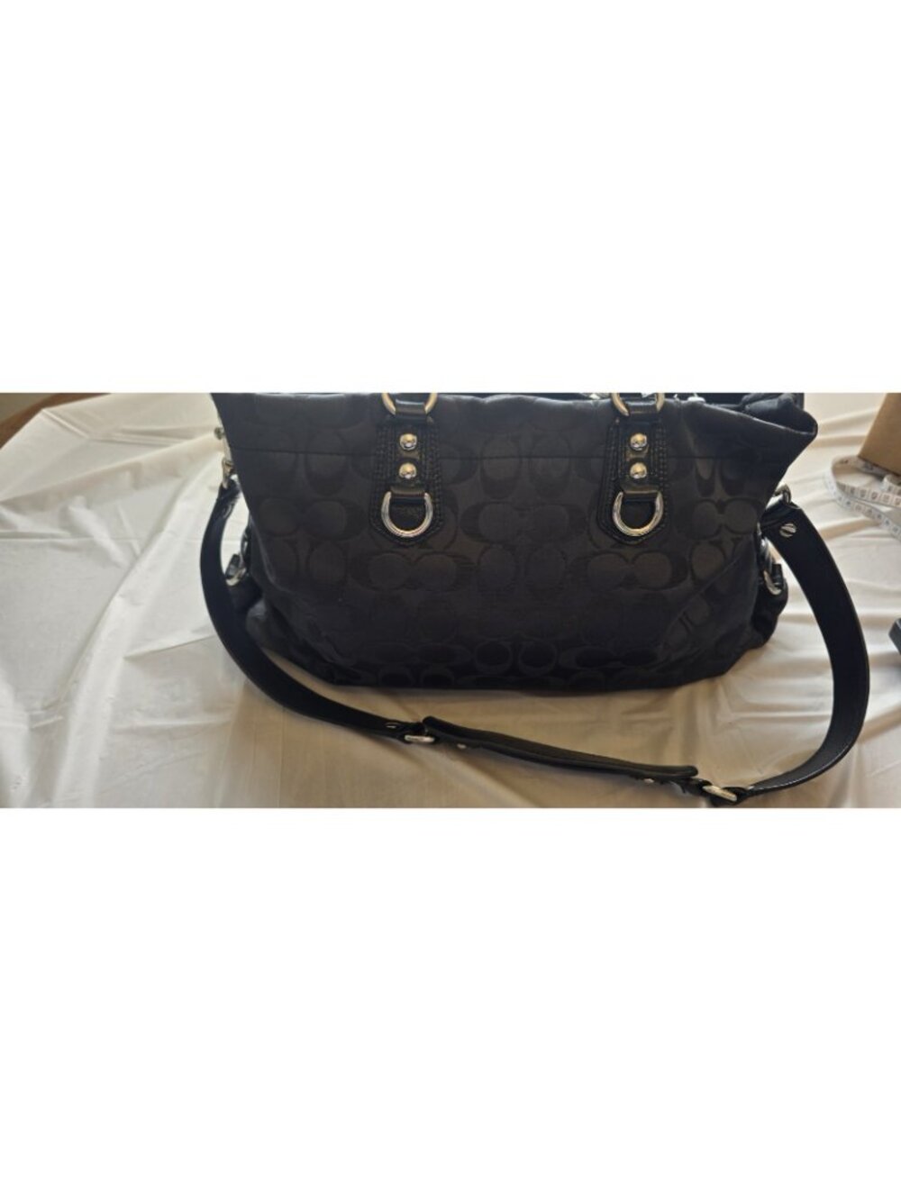 Coach Ashley Signature Sateen Carryall - Style F15510 - Picture 2 of 11